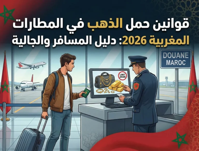 قوانين حمل الذهب في المطارات المغربية 2026